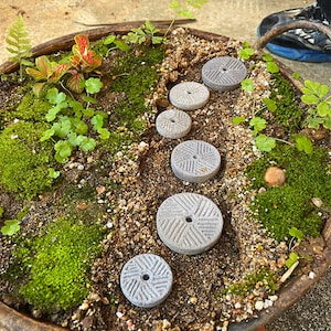 6pcs Miniature Mixed Size Millstone Road Figure Fairy Garden Supplies Terrarium Accessories