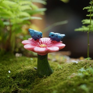 Miniatur kleine Vogelfutter und Vögel Figur Fairy Garden Lieferungen Terrarium Zubehör