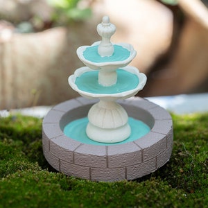 Miniature Small Fountain Figure Fairy Garden Supplies Terrarium Accessories