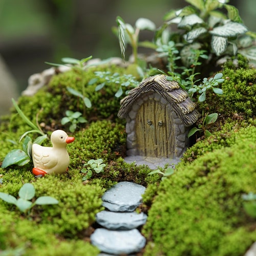 Miniatue Fairy Tiny Circular Arch Door Figurines Fairy Garden Supplies Terrarium Accessories DIY Miniature Garden