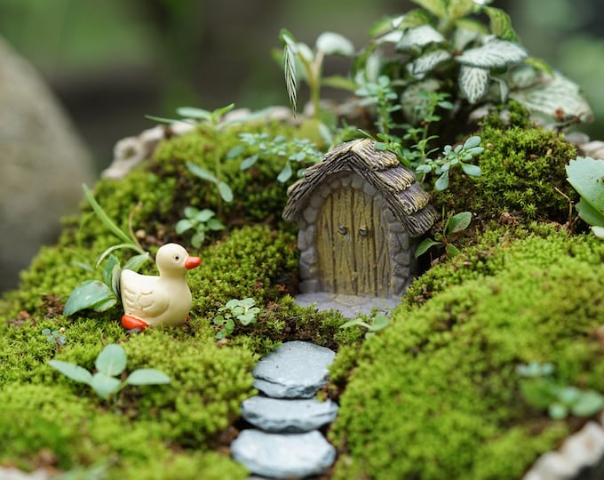 Miniatue Fairy Tiny Circular Arch Door Figurines Fairy Garden Supplies Terrarium Accessories DIY Miniature Garden