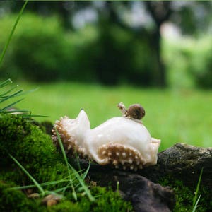 Miniature Small Sleep Hedgehog with Snail , Animal Figurines Fairy Garden Supplies Terrarium Accessories DIY Miniature Garden