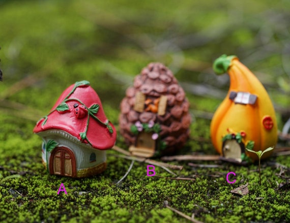 Miniature Fairy Tiny White House With Steps Fairy Garden Supplies & Accessories Terrarium Figurines