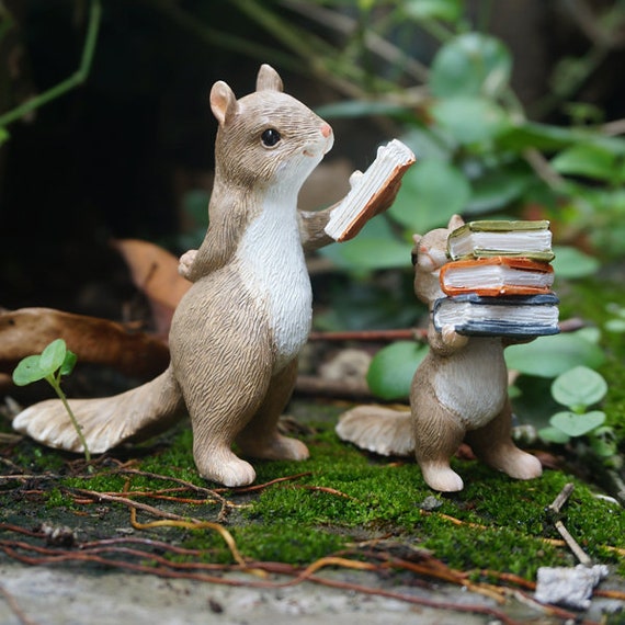 8cm Baby Squirrel Animal Indoor or Garden Ornament Figurine 