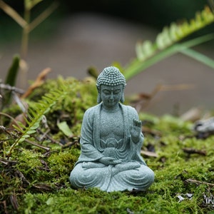 Miniature Small Stone Fearless Buddha Figure Fairy Garden Supplies Terrarium Accessories Aquarium DIY