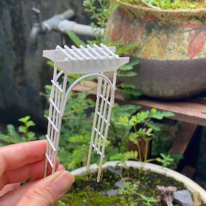 Fairy Miniature Small White Arch Figurines Fairy Garden Supplies Terrarium Accessories DIY Miniature Garden