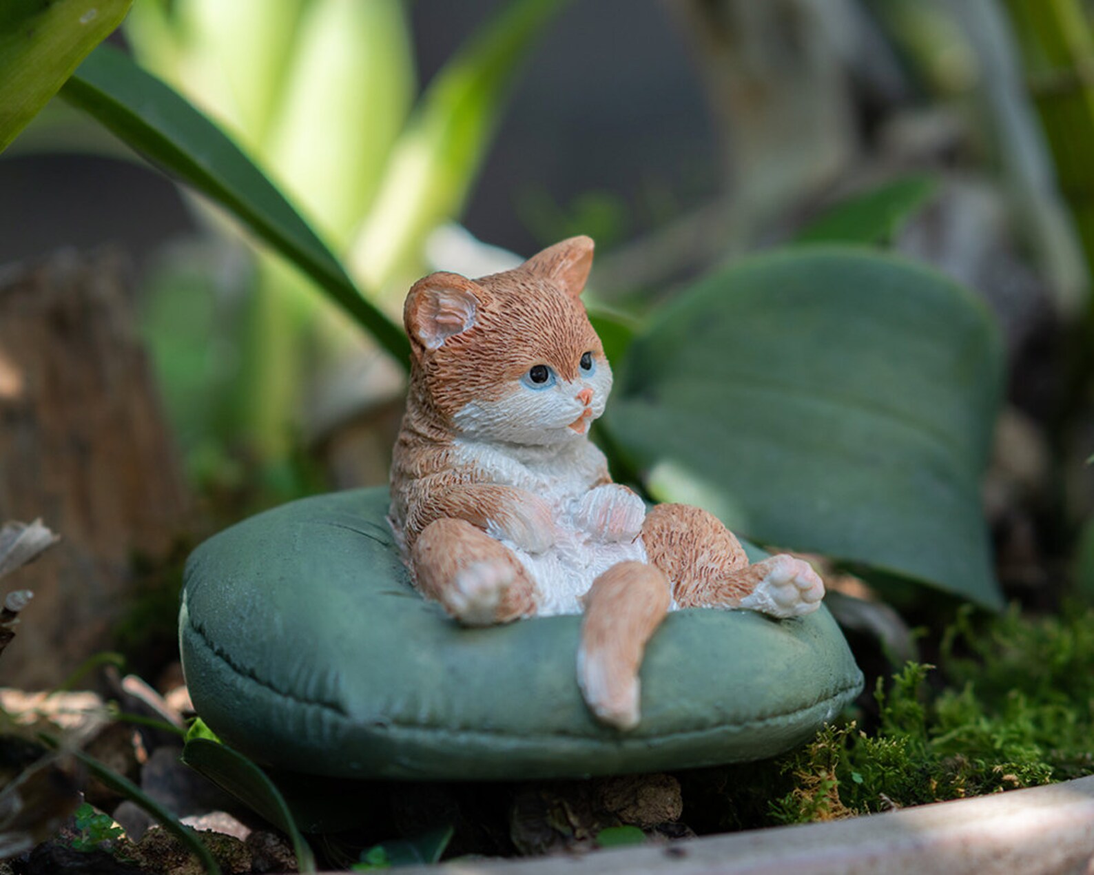 Feengarten Miniatur Katze sitzen auf Sofa Mini Gartenzubehör | Etsy