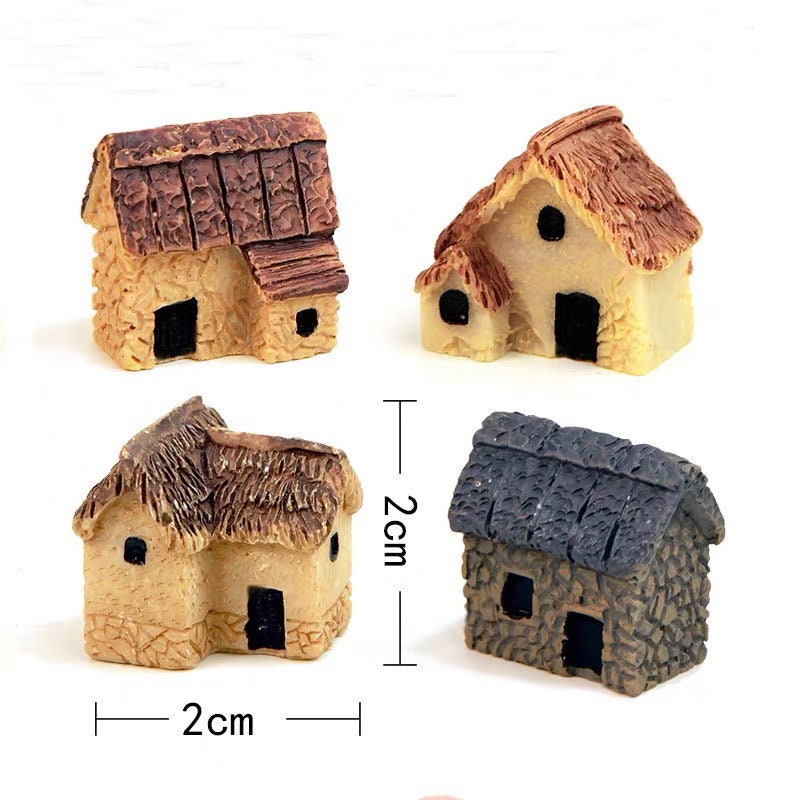 Miniature Fairy Tiny White House With Steps Fairy Garden Supplies & Accessories Terrarium Figurines