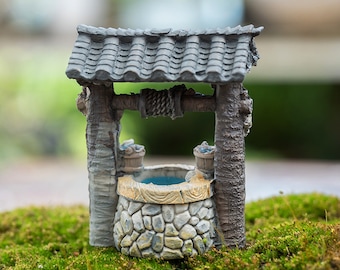 Miniature Small Old Well Figure Fairy Garden Supplies Terrarium Accessories