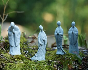Miniature Small Monk Buddha Figure Fairy Garden Supplies Terrarium Accessories