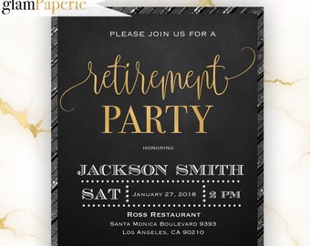 retirement invites etsy