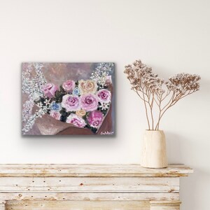 Spring bouquet original oil painting on canvas