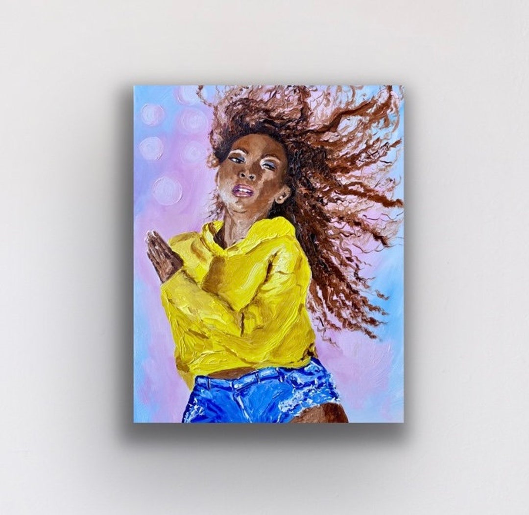 Beyoncé Original Oil Portrait on Wood - Etsy