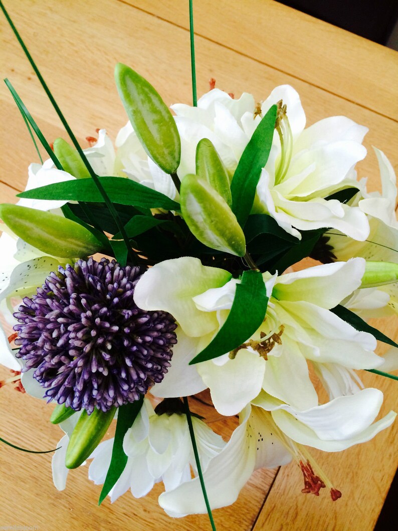 FLEURS ARTIFICIELLES DE LUXE Arrangement Lily Gerbera Etsy