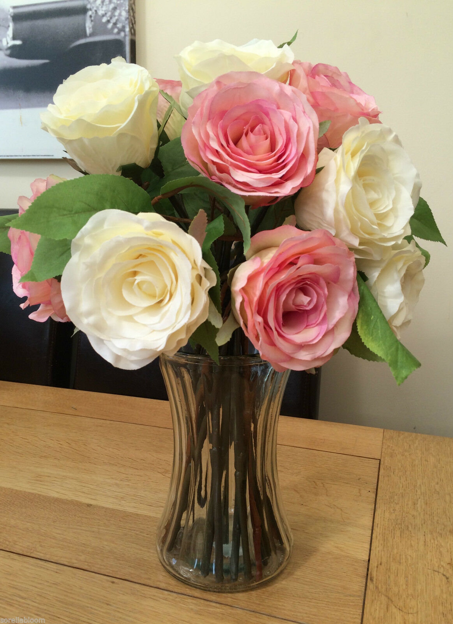 Extra Large Premium Artificial Flowers Rose Bouquet Vase Etsy UK