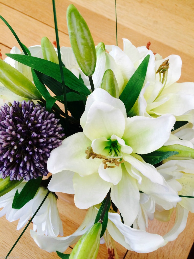 FLEURS ARTIFICIELLES DE LUXE Arrangement Lily Gerbera Etsy