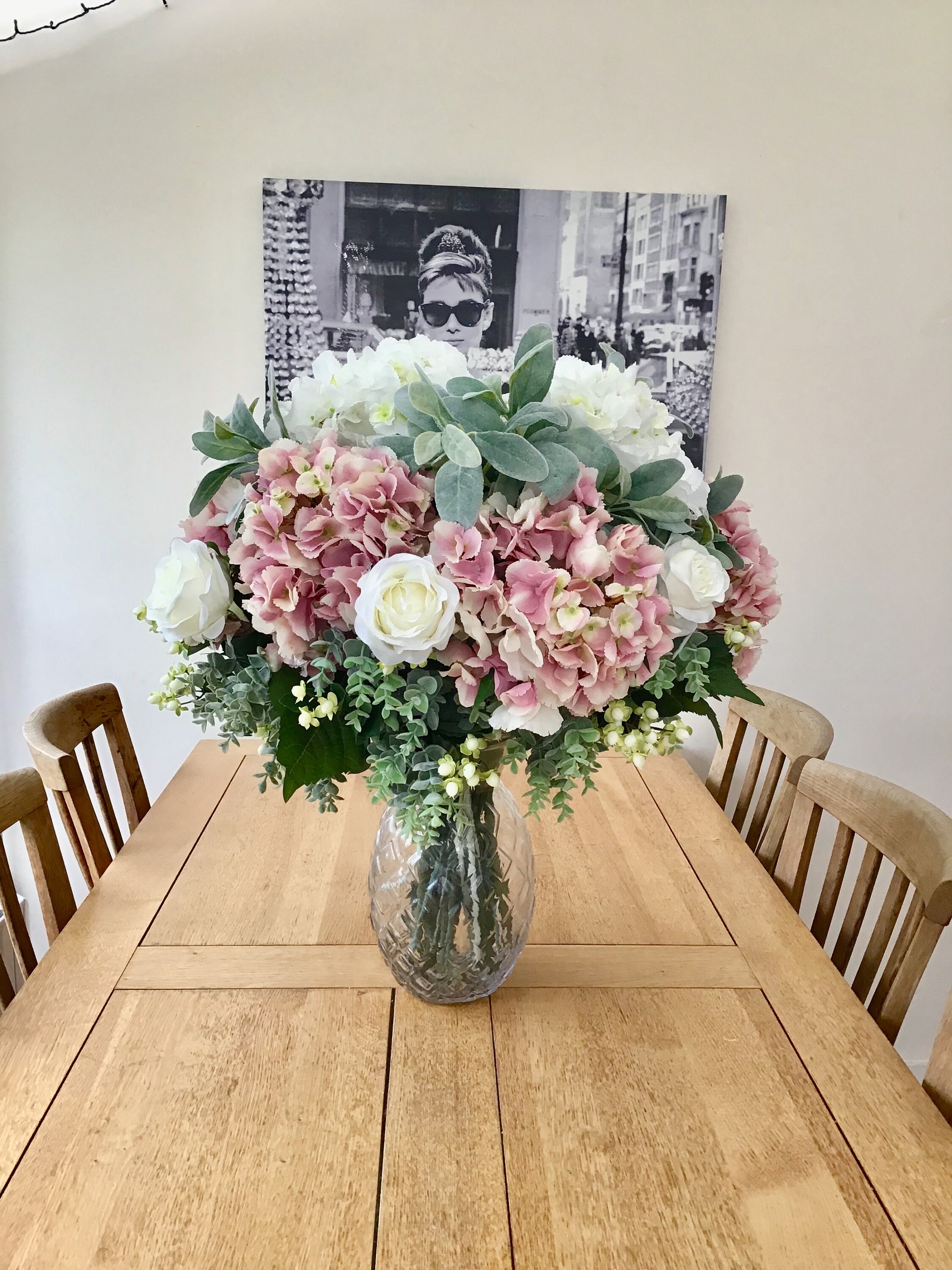 EXTRA LARGE Artificial Flowers Arrangement Hydrangea Rose Etsy