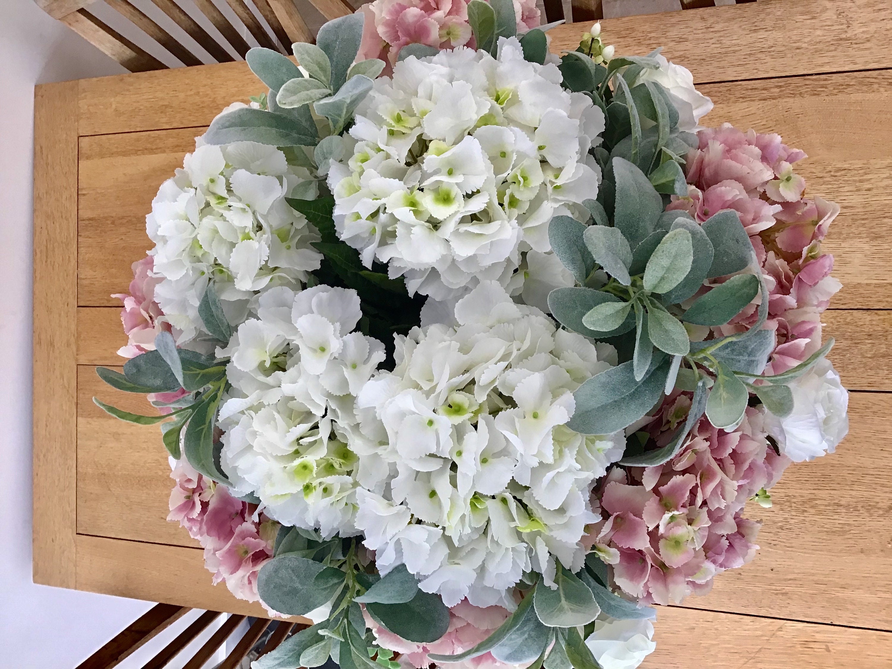 EXTRA LARGE Artificial Flowers Arrangement Hydrangea Rose Etsy