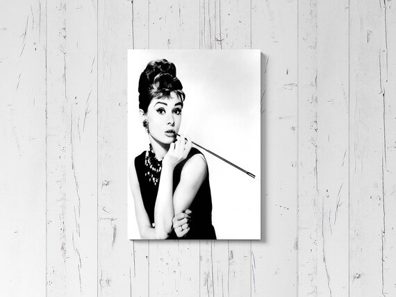 On Sale Audrey Hepburn Wall Art Breakfast At Tiffanys Decor Etsy