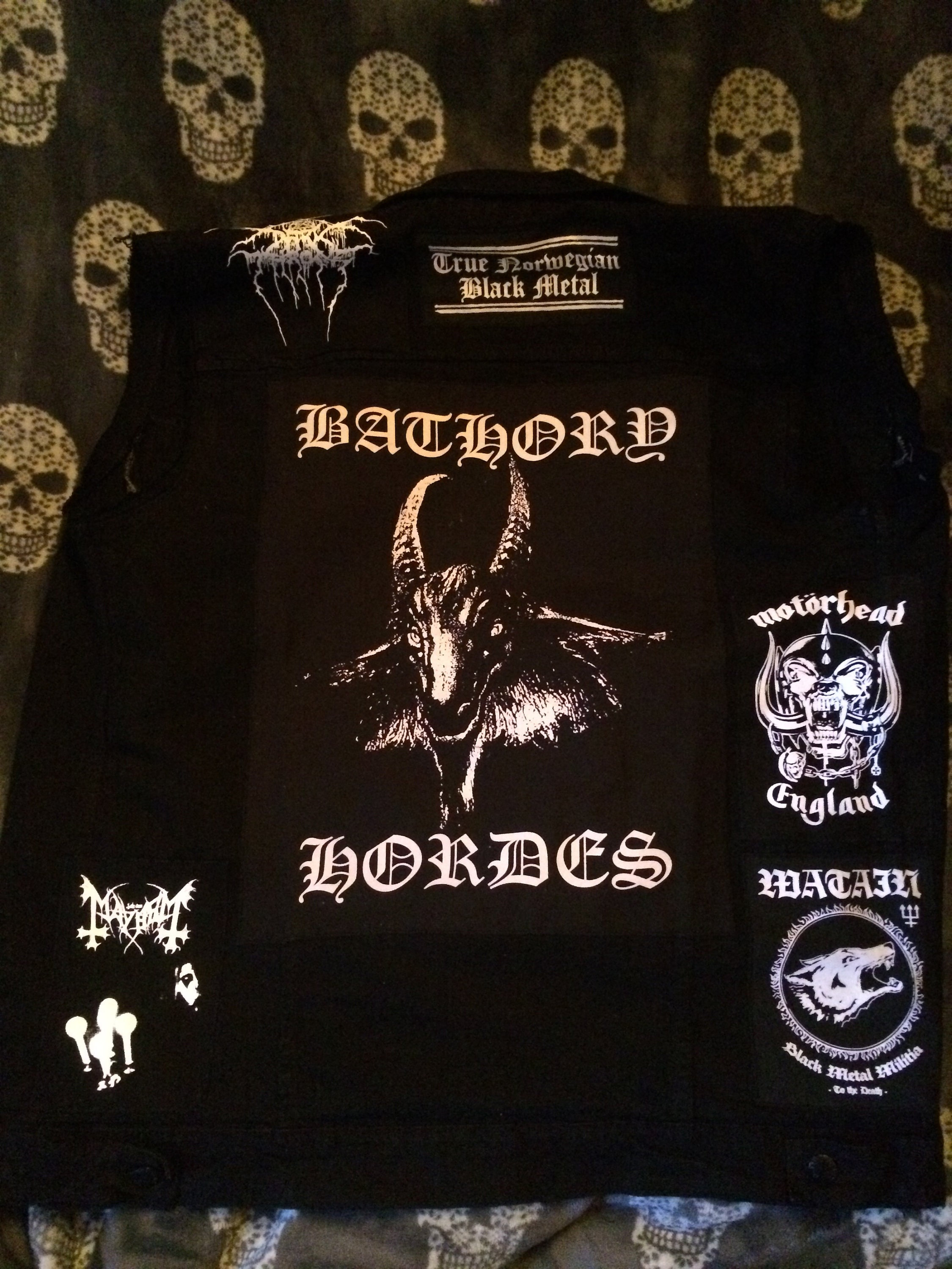 Bathory Hordes Black Metal Goat Black Denim Cut-Off Patch | Etsy