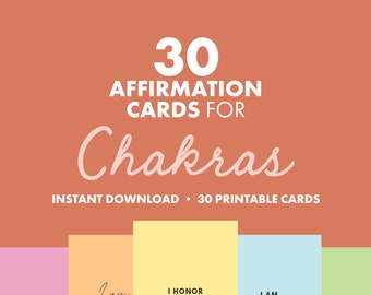 Heart Chakra Affirmations, Daily Affirmation Cards for Mirror, Health Affirmations Digital, Healing Affirmations Chakras, Meditation Gifts