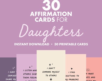 Words of Affirmation Cards for Daughters, Girl Power Affirmation Card Deck, Daughter Gifts for College, Empowering Affirmations Daughters