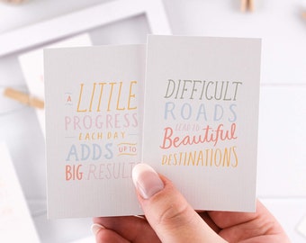 Motivational Quotes for Kids, Motivational Card Set, Motivating Gift, Printable Inspirational Cards, Inspirational Quotes Vision Board Cards