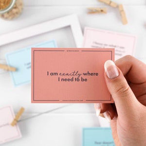 Cartes quotidiennes de pleine conscience, cartes d'affirmation quotidiennes, affirmations quotidiennes d'amour de soi, cartes de manifestation, citations de manifestation, cadeaux de pleine conscience