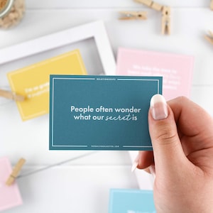 Afirmaciones de matrimonio imprimibles, baraja de cartas de afirmaciones de amor, parejas de afirmaciones positivas, ideas de regalos para parejas, regalos de relación para él