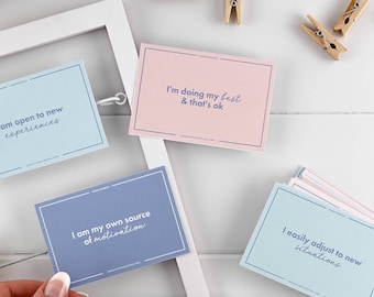 Positive Affirmation Cards Printable, Confidence Gifts, I Am Affirmation Cards, Affirmations for Download, Believe in Yourself Quotes Cards