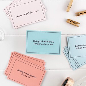 POSITIVE THOUGHTS BUNDLE: Affirmation Cards for Positive Thinking, Negative Thoughts & Mindfulness image 8