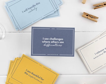 Daily Affirmations for Stress and Anxiety, Worry Affirmation Cards, Kids Stress Relief Gifts, Printable Affirmation Cards for Anxiety Stress