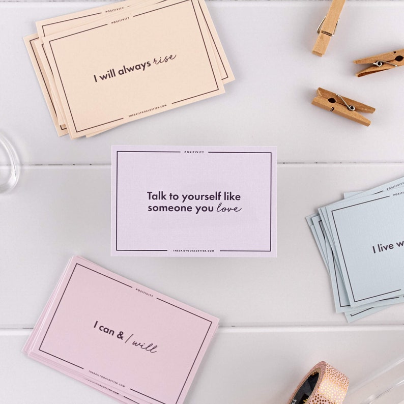 POSITIVE THOUGHTS BUNDLE: Affirmation Cards for Positive Thinking, Negative Thoughts & Mindfulness image 2