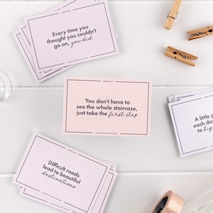Afirmaciones diarias para un buen día, Afirmaciones de buenos días para la felicidad, Tarjetas de afirmaciones positivas imprimibles para que las mujeres comiencen el día