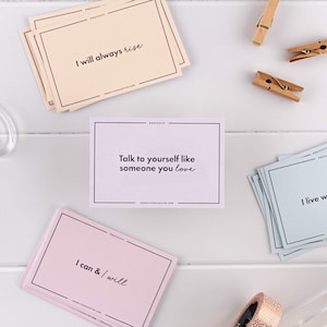 Positive Affirmation Cards Kids, Affirmations Words to Print, Positive Quotes Printable, Positive Energy Gift, Vision Board Affirmations