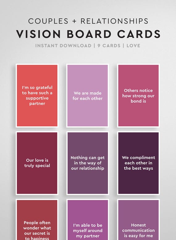Vision Board Quotes for Relationships Vision Board Etsy Vision Board Quotes for Relationships Vision Board Etsy