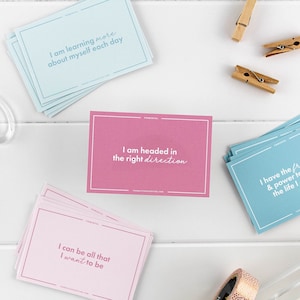 Positive Affirmation Cards: Daily Motivation, Printable PDF