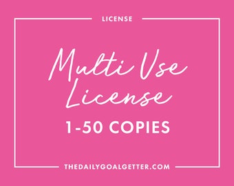 MUTLIPLE USE LICENSE: 1-50 copies