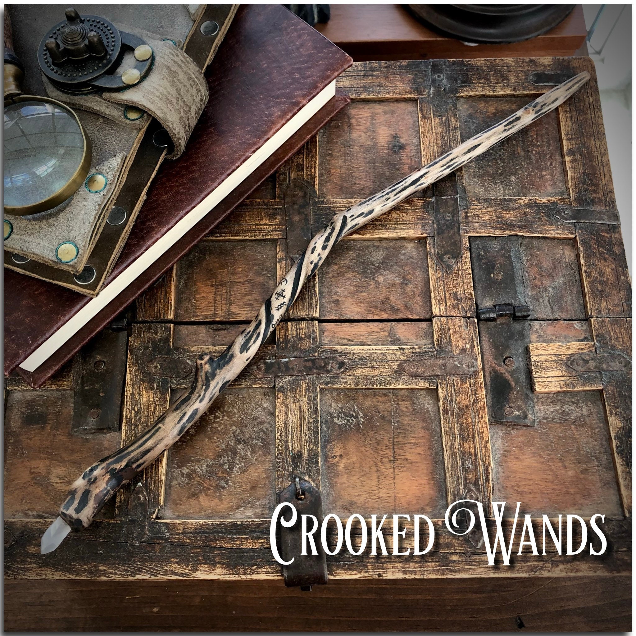 Hand Carved Willow Wand // Hand Carved Wand // Wizard Wand // Etsy