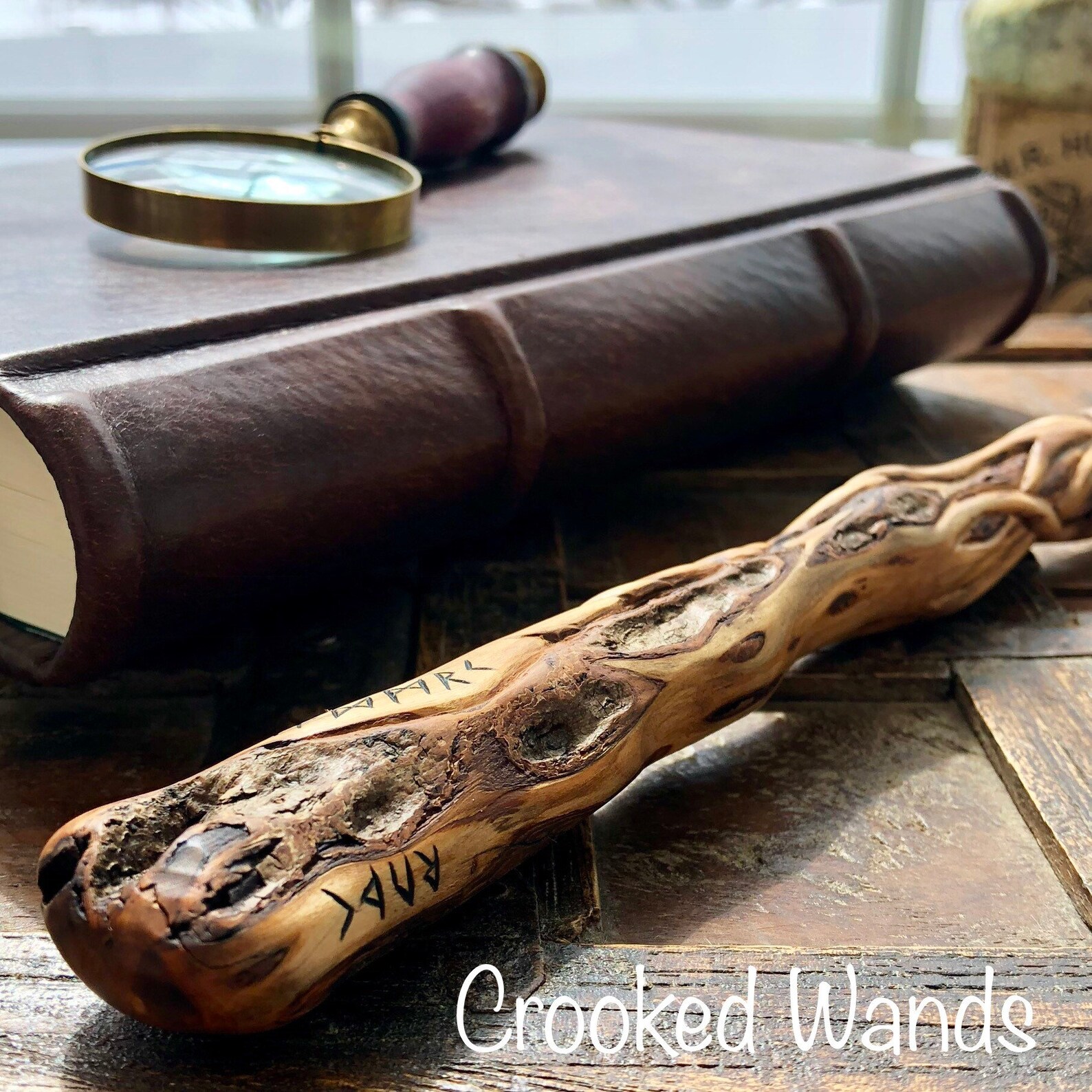 RESERVED LISTING Hand Carved Black Diamond Willow Wand // Etsy