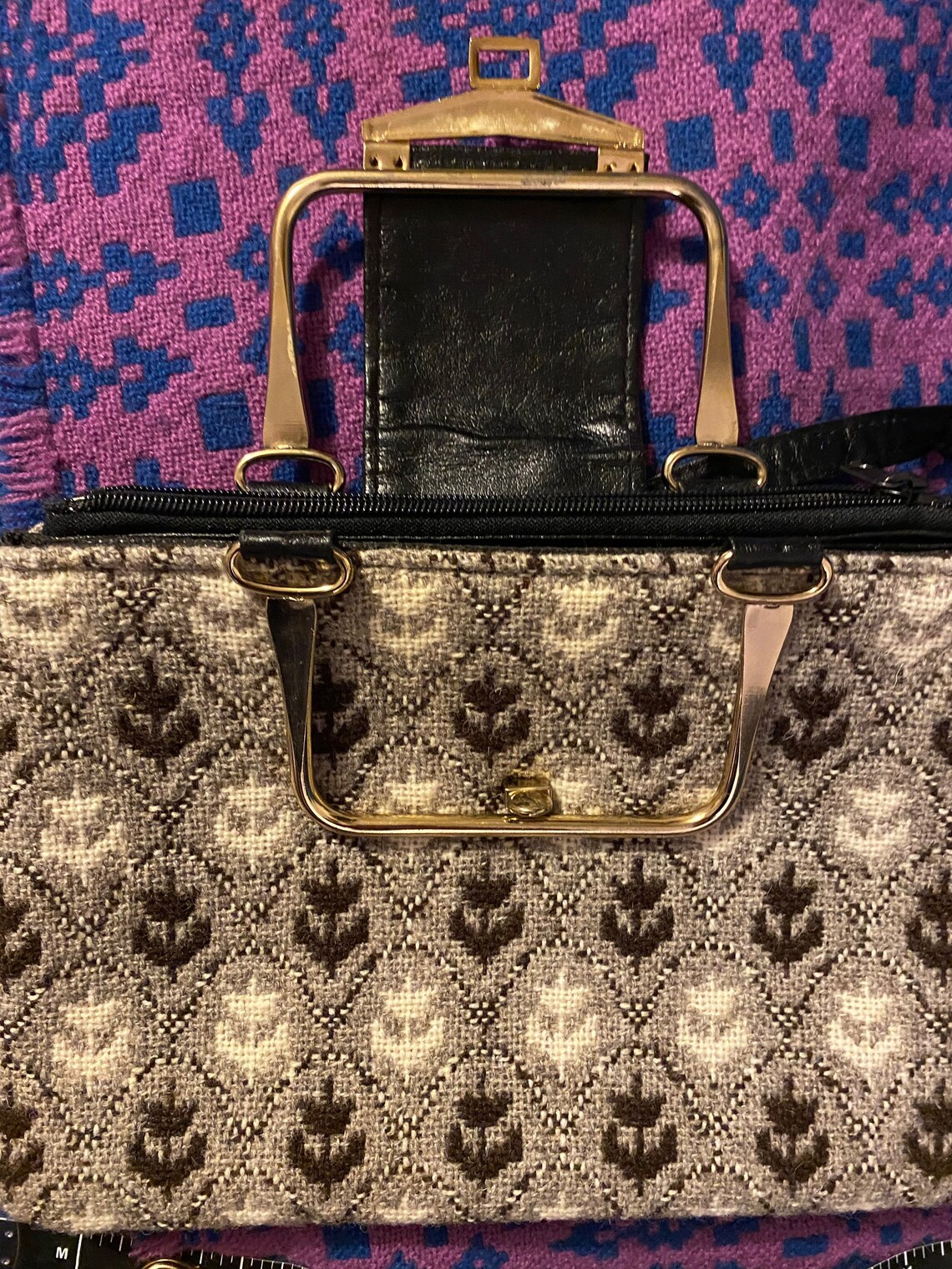 60s Vintage Welsh Wool Tapestry Bag & Purse Matching Handbag Etsy UK