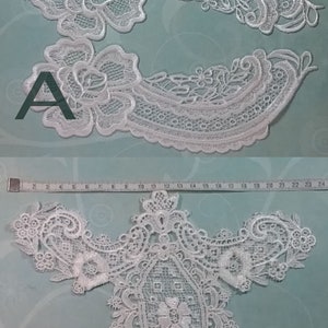 Apliques de encaje en liquidación, suministros para acolchado loco de rayón veneciano, manualidades, costura y adornos. adecuado para teñir.