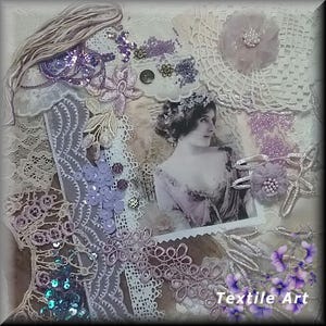 Inspiration Pack Textile Art Nähe Stickerei Mauve Ecru Quilting Misty Essence Sammlung Journaling