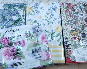 Botanical Nature Mixed Napkin Lot of 15