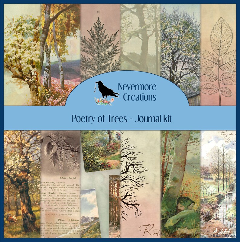 Poetry of Trees DIGITAL Journal Kit Etsy