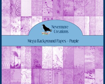 Mega Collection DIGITAL Background Pages - Purple