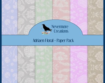 Adriaen Floral DIGITAL Paper Pack