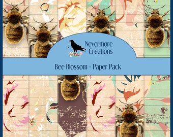 Bee Blossom DIGITAL Paper Pack