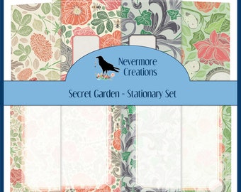 Secret Garden DIGITAL Stationery Set