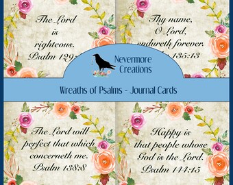 Wreaths of Psalms DIGITAL Journal Cards